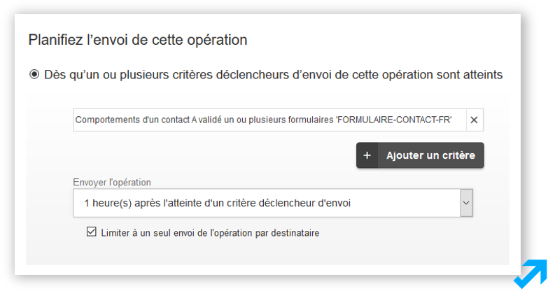 Module de planification de scénarisation dans l'application Sendethic