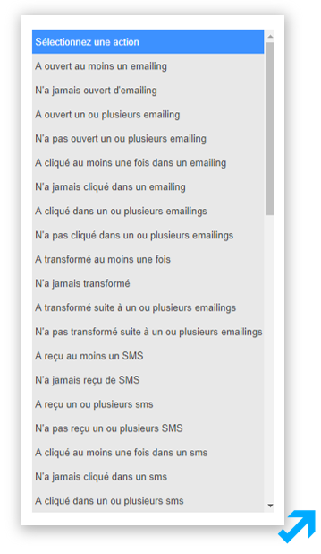 Capture d'écran de l'application Sendethic représentant divers types de comportements