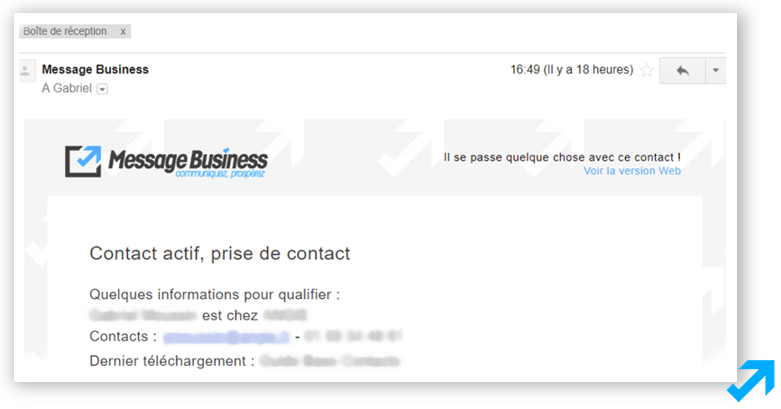 Email de notification aux commerciaux